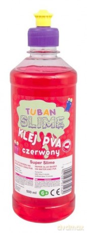 Klej do papieru PVA 500 ml czerwony