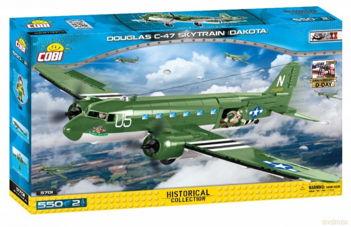Klocki Historical Collection Douglas C-47 Skytrain (Dakota) D-Day [KLOCKI]