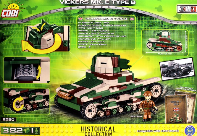 Klocki Historical Collection Vickers Mk. E Type B - brytyjski czołg lekki [KLOCKI]