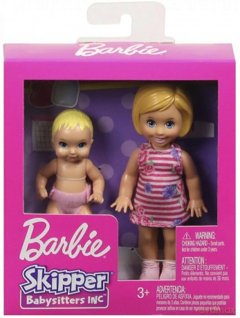 Lalki Barbie Rodzeństwo Blondynka + niemowlę