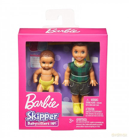 Lalki Barbie Rodzeństwo Brunetka + niemowlę