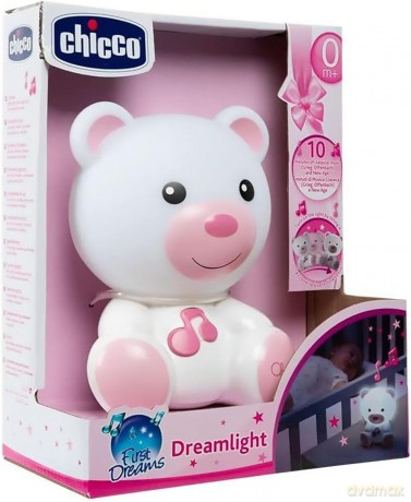 Lampka nocna First Dreams miś różowa