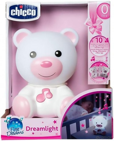 Lampka nocna First Dreams miś różowa