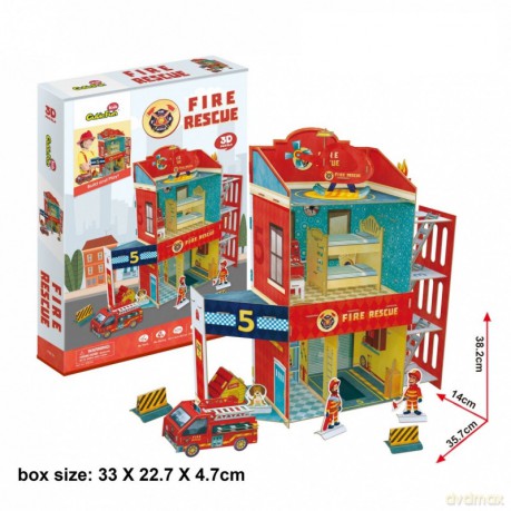 Puzzle 3D Straż pożarna [PUZZLE]