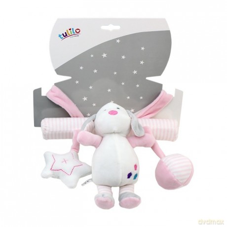 Zawieszka z dodatkami New Baby Piesek biały 22 cm