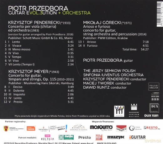 Piotr Przedbora: Guitar Evol.3ution + Orchestra [CD]