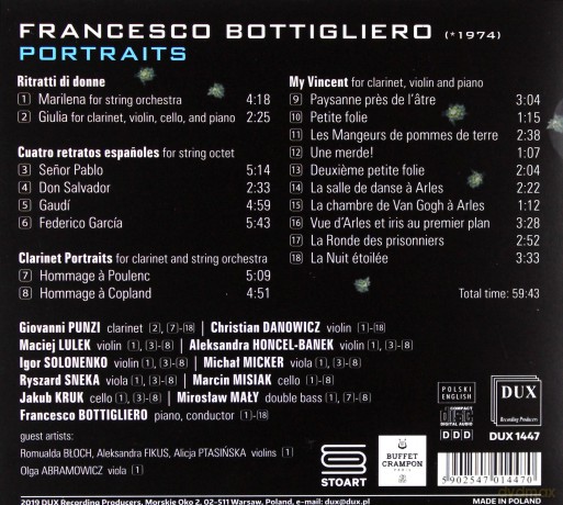 Francesco Bottigliero. Portraits [CD]