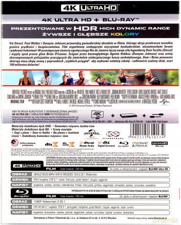 Szybcy i wściekli 5 [Blu-Ray 4K]+[Blu-Ray]