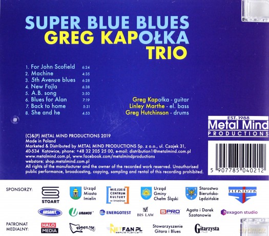 Grzegorz Kapołka Trio: Super Blue Blues [CD]