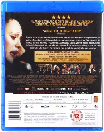 La Vie en Rose (Niczego nie żałuję - Edith Piaf) [Blu-Ray]