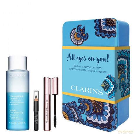 Clarins Set (Instant Eye Make-Up Remover 125 ml+Carayon Khol+Mascara Wonder Perfect 4d)