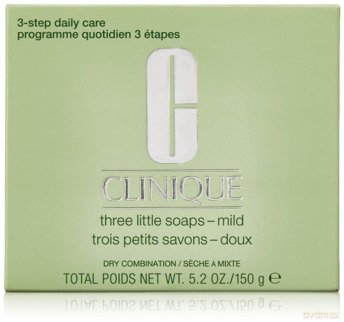 Clinique Three Little Soaps With Travel Dish Mild