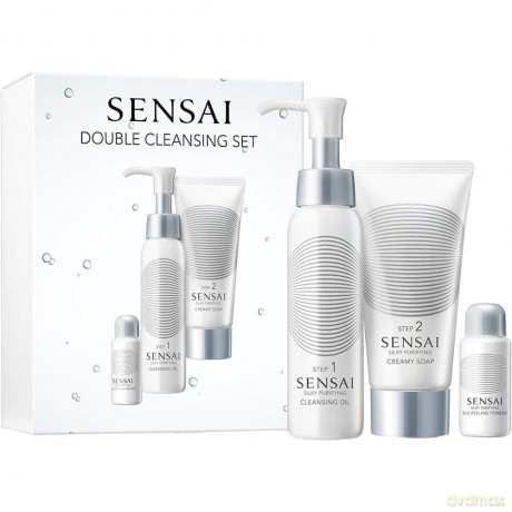 Kanebo Sensai Double Cleansing Set (Cleansing Oil 75 ml+ Creamy Soap 75 ml+Silk Peeling Powder 5g)