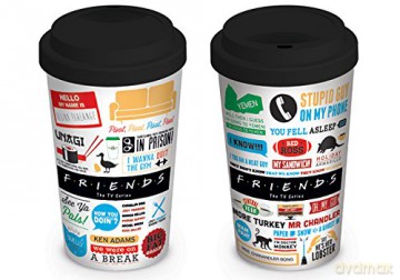 Friends Iconographics Ceramiczny kubek podróżny (Przyjaciele)