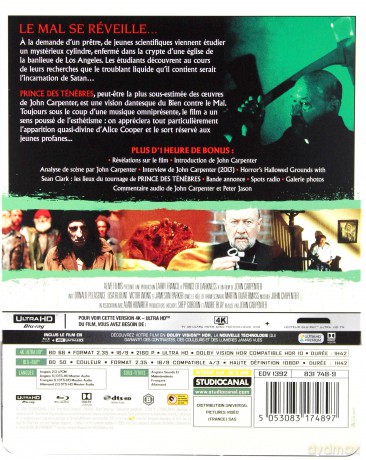 Prince of Darkness (Książę ciemności) (steelbook) [Blu-Ray 4k]+[Blu-Ray]