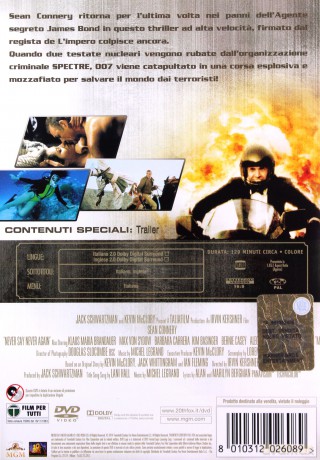 007 Never Say Never Again (Nigdy nie mów nigdy) [DVD]