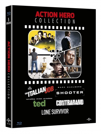 Action Hero Collection The Italian Job - Shooter - Ted - Contraband - Lone Survivor [5xBlu-Ray]