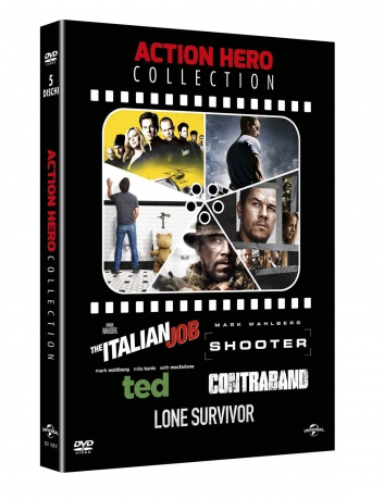 Action Hero Collection The Italian Job - Shooter - Ted - Contraband - Lone Survivor [5DVD]