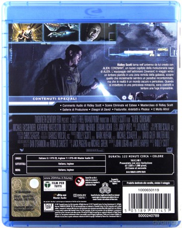 Alien: Covenant (Obcy: Przymierze) [Blu-Ray]