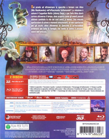 Alice Through the Looking Glass (Alicja po drugiej stronie lustra) [Blu-Ray 3D]+[Blu-Ray]