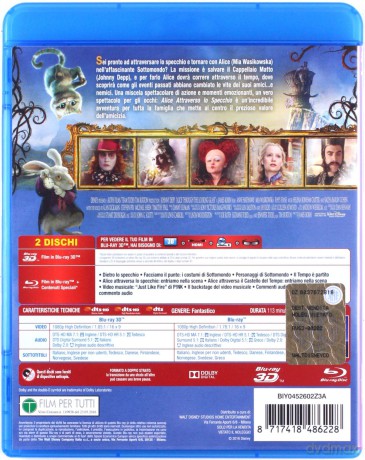 Alice Through the Looking Glass (Alicja po drugiej stronie lustra) [Blu-Ray 3D]+[Blu-Ray]