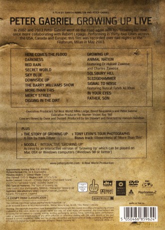 Peter Gabriel: Growing Up Live [DVD]