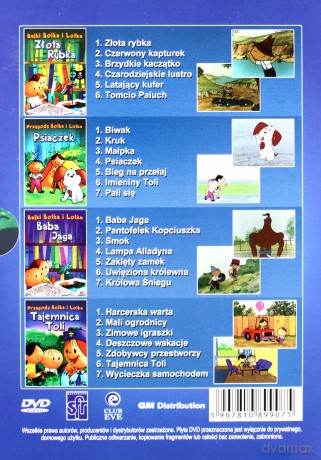 Bolek i Lolek Kolekcja 2: Złota rybka / Psiaczek / Baba Jaga / Tajemnica Toli [BOX] [4DVD] 