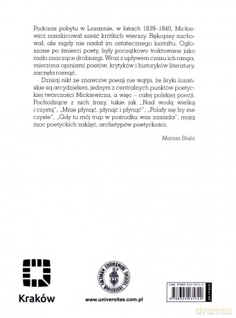 "Mnie płynąć, płynąć i płynąć". Brzegi Lemanu. Krąg wierszy lozańskich - Adam Mickiewicz [KSIĄŻKA]