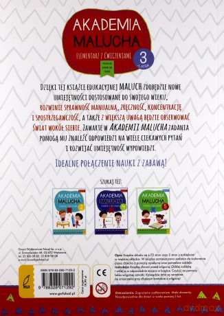 Akademia malucha. Elementarz z ćwiczeniami. 3-latek [KSIĄŻKA]