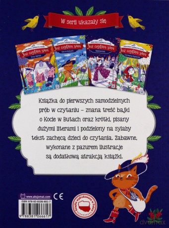 Już czytam sam. Kot w Butach. Duże litery i podział na sylaby [KSIĄŻKA]