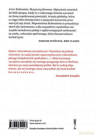 Moje młode lata - Artur Rubinstein [KSIĄŻKA]
