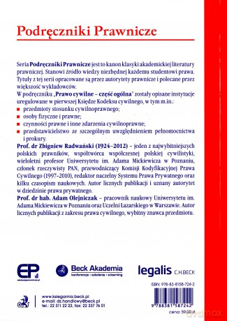 Prawo cywilne - część ogólna - Adam Olejniczak [KSIĄŻKA]
