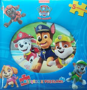 Psi Patrol Książka z puzzlami niebieska [KSIĄŻKA]