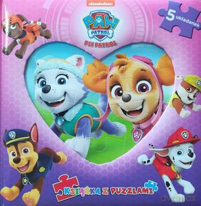 Psi Patrol Książka z puzzlami różowa [KSIĄŻKA]