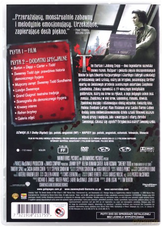 Sweeney Todd: Demoniczny golibroda z Fleet Street [2DVD] 