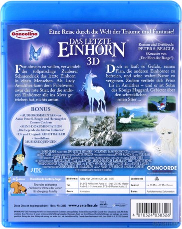 The Last Unicorn (Ostatni jednorożec) [Blu-Ray 3D]