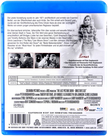 The Last Picture Show (Ostatni seans filmowy) [Blu-Ray]