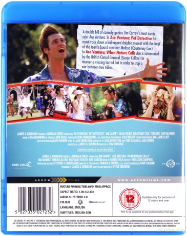 Ace Ventura: Pet Detective + When Nature Calls (Psi detektyw) [2xBlu-Ray]