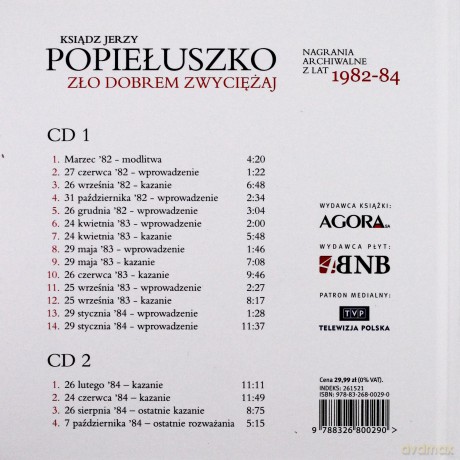 Zło Dobrem Zwyciężaj - Ksiądz Jerzy Popiełuszko (booklet) [2CD]