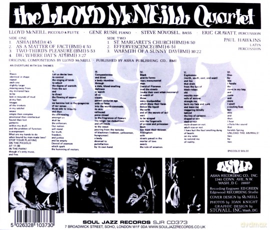Lloyd Mcneill Quartet: Asha [CD]
