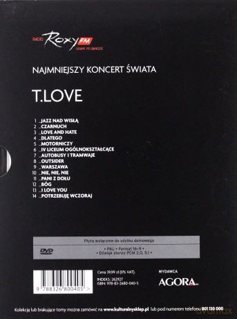 Najmniejszy Koncert Świata 11: T.Love (digibook) [DVD]