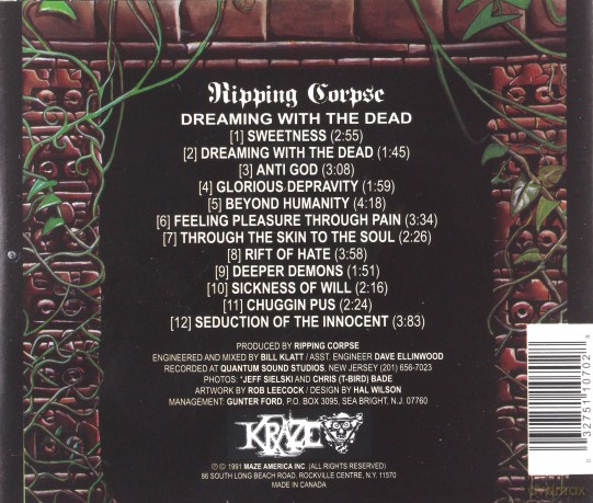 Ripping Corpse: Dreaming With The Dead [CD]