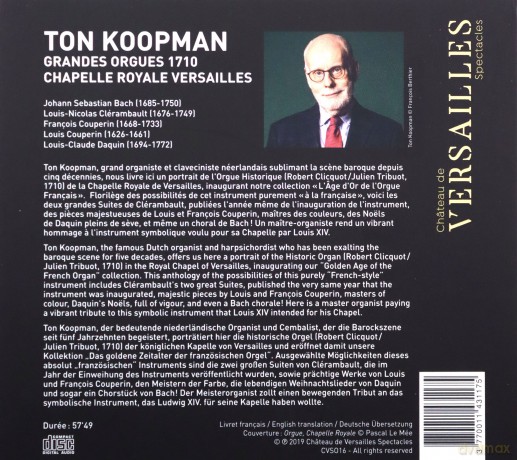 Ton Koopman: J.S. Bach: Ton Koopman: Grandes Orgues 1710 [CD]