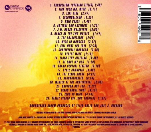 John Wick: Chapter 3 - Parabellum soundtrack [CD]