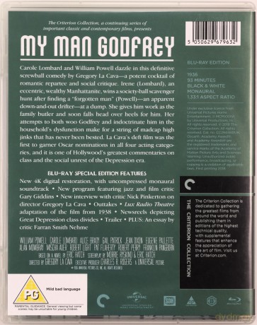 My Man Godfrey (Mój pan mąż) (1936) (Criterion Collection) [Blu-Ray]