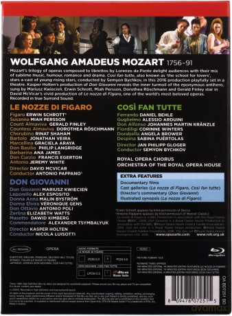 Royal Opera & Pappano & Bychkov: Wolfgang Amadeus Mozart: Le Nozze Di Figaro / Don Giovanni / Cosi Fan Tutte [5xBlu-Ray]