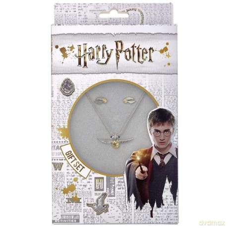 Harry Potter Złoty Znicz. Zestaw naszyjnik i kolczyki