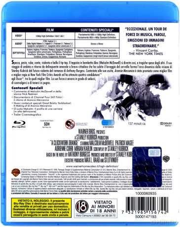 A Clockwork Orange (Mechaniczna pomarańcza) [Blu-Ray]