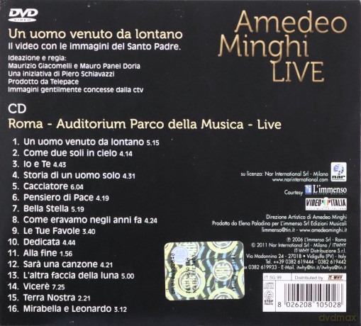 Amedeo Minghi - Live - Un Uomo Venuto Da Lontano [DVD]+[CD]
