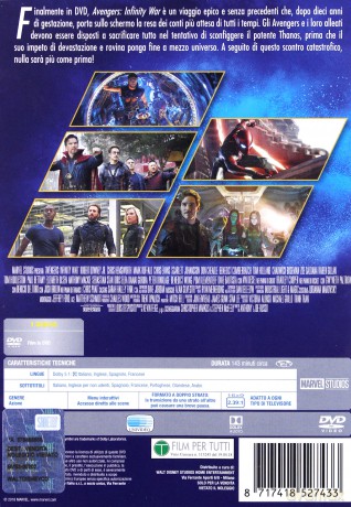 Avengers: Infinity War (Avengers: Wojna bez granic) [DVD]